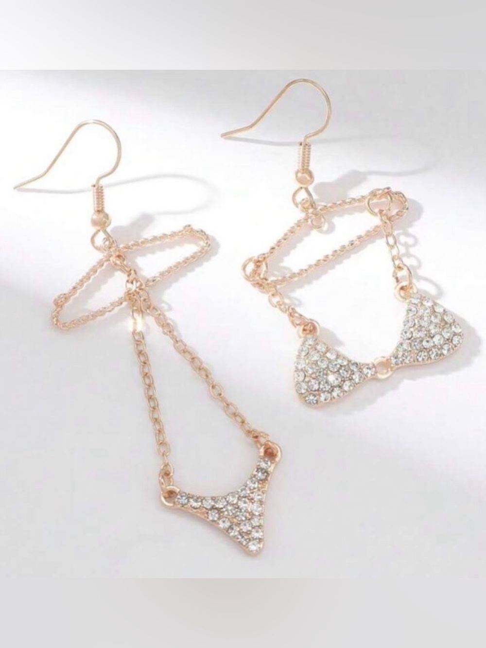 ✨ Crystal Bikini Earrings | Gold Statement Dangle Earrings | Beach Glam 👙💎